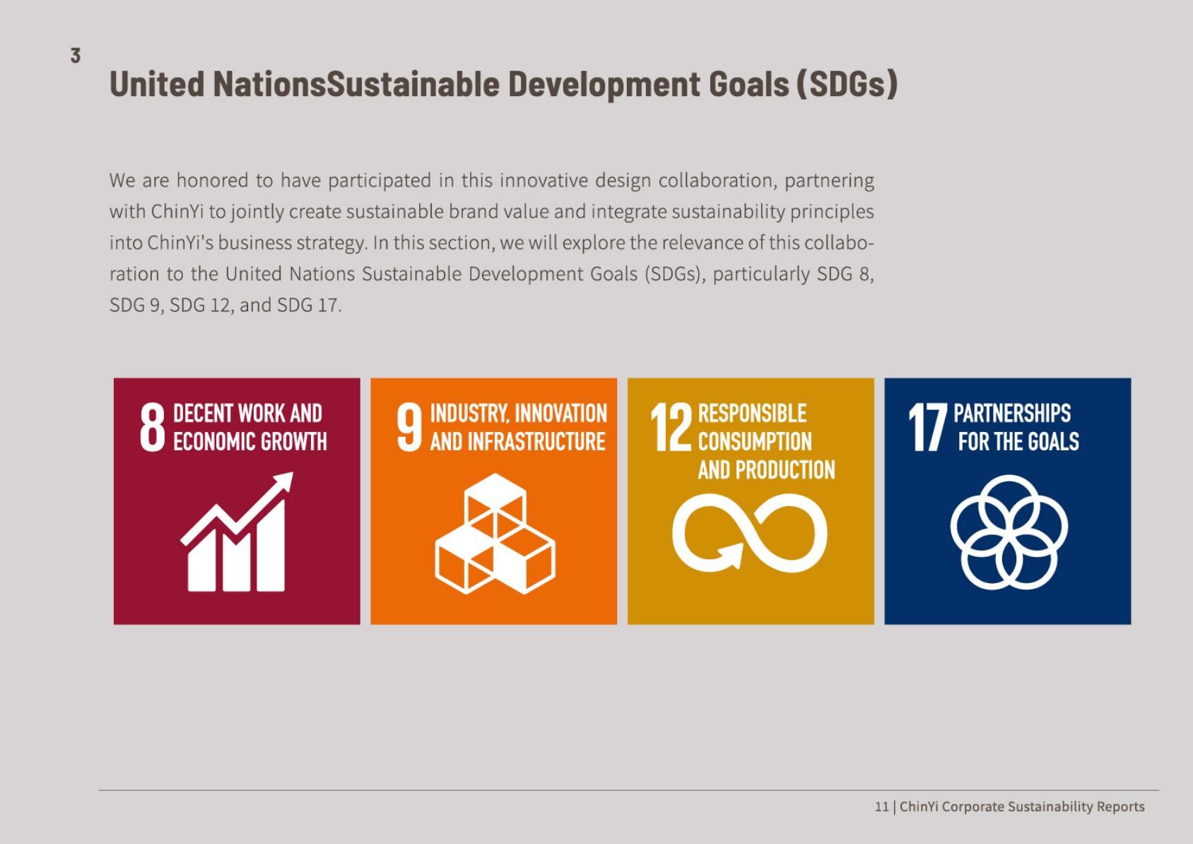 SDG 8 / 9 / 12 / 17 overview